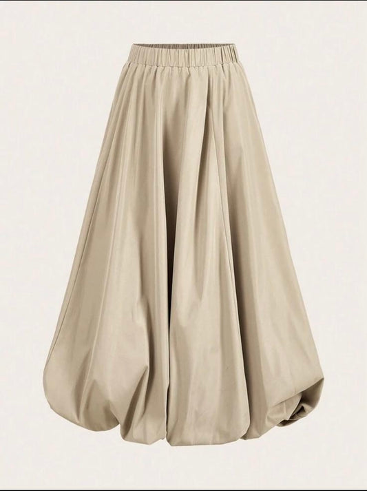 Beige Bubble fluffy skirt