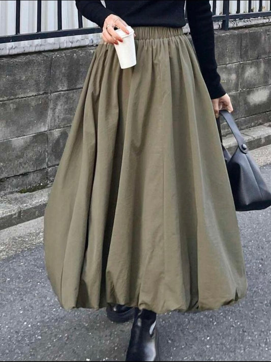 Olive Green Bubble fluffy skirt